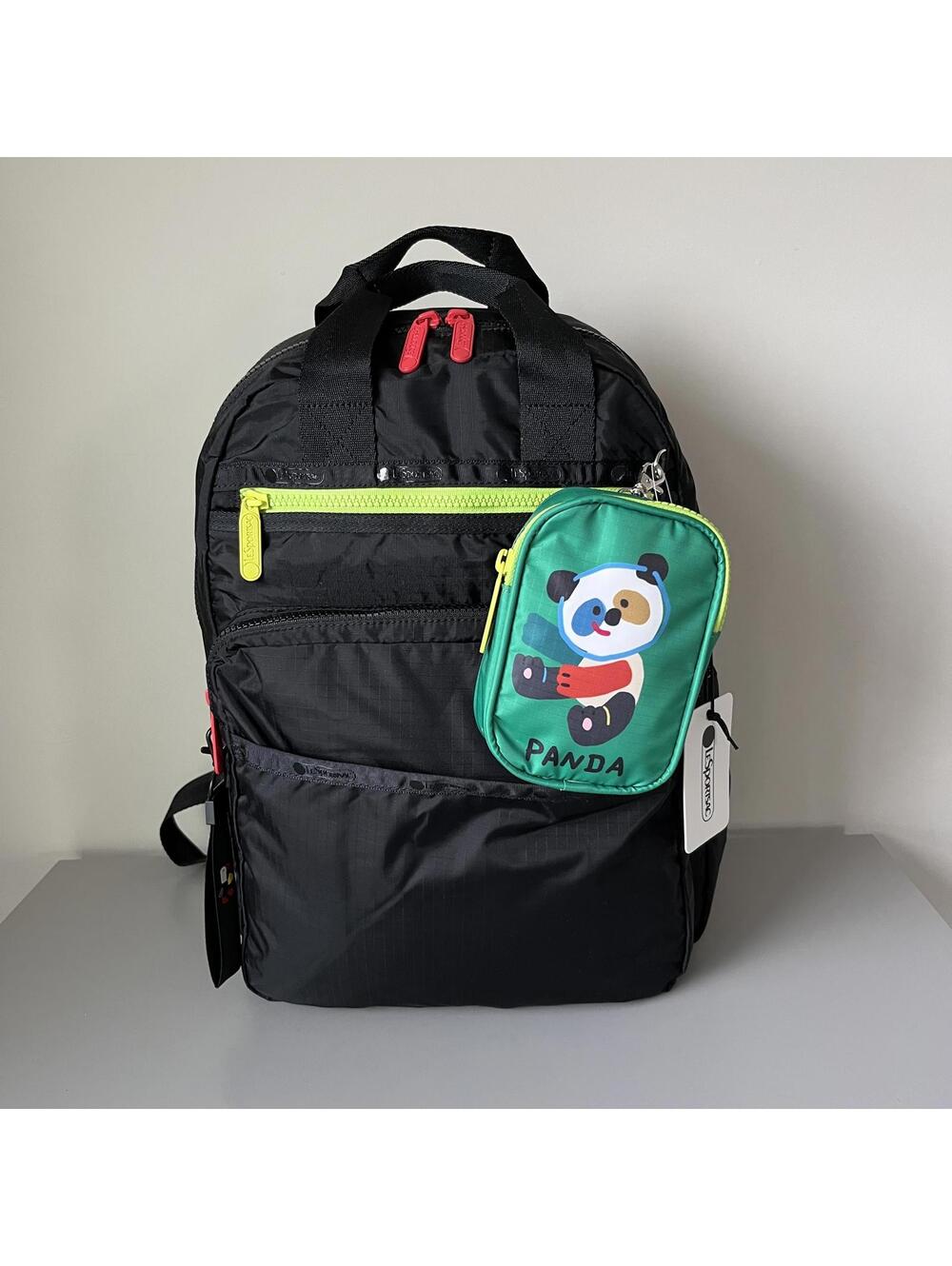 Lesportsac Animal Ryan Backpack with Charm Purse NWT